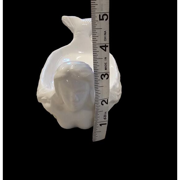 Mermaid Serving Dish Catchall Vanity Tray Bowl Sushi Roll Plate White Ceramic - Picture 8 of 9